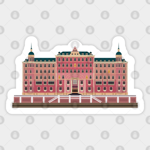 Grand Budapest Hotel Wes Sticker by thedoomseed